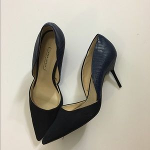 COPY - Zara navy snakeskin heels